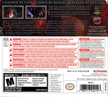 Castlevania Lords of Shadow - Mirror of Fate (Europe)(En,Fr,Ge,It,Es) box cover back